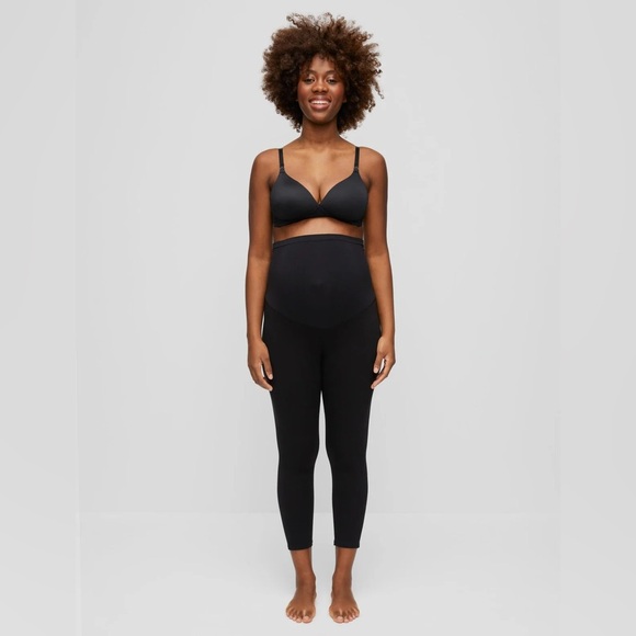 Essential Stretch Secret Fit Belly® Maternity Crop Leggings - Picture 1 of 6